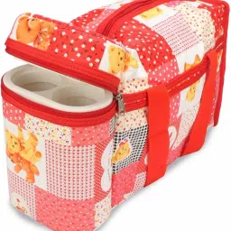Thermal Bottle warmer bag /dipaer bag - for with two bottle blue color diaper bag-image-36