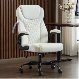 High Back Leatherette Office Chair Adjustable Armrests, Wheels Leatherette Office Adjustable Arm Chair-picture-41