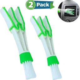 AC, Air Vent, Blinds, Dashboard, Computer Keyboard & Laptop Set of 2 Multipurpose Microfiber Double Sided Cleaning Brush Set of 2 Vehicle Interior Cleaner-image-65