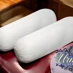 Round Microfibre Solid Bolster Pack of 2-image-46