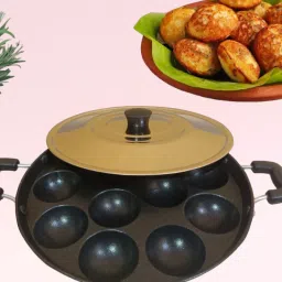 Appam Patra Paniarakkal with Lid 1 L capacity 23 cm diameter-image-98