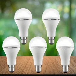Emergency 15W Inverter LED Bulb with 1200mAh Rechargeable Battery Pack of 5 L196 4 hrs Bulb Emergency Light-24