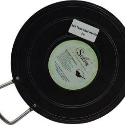 Pure Iron Roti Tawa with Steel Handle, Loha Roti Tawa Tawa 22.86 cm diameter-12