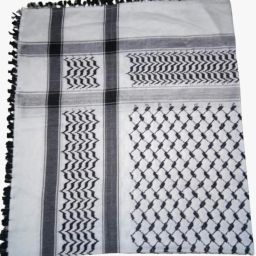 Woven, Self Design Cotton Viscose Blend, Polycotton Men White, Black Scarf-17