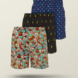 Pack of 3 Remix IntelliEaze Super Combed Cotton Printed Printed Men Boxer-image-54