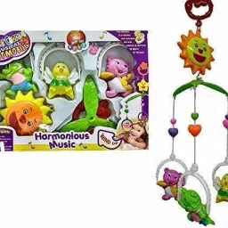 Sweet Cuddles Harmonious Musical cot with Hanging Cartoons for Toddlers/ Infants/ New-Borns/Baby- Multi Colors Multicolor ( 6 Pcs Set )(3 Design Available 1 Design Sending)-34