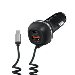 Black Portronics Car Power 1C car charger with fast charging-image-85