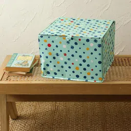 House This Green Polka Dots Printed Storage Box-image-37