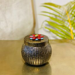 Folkstorys Monsoon Lilly Black & Maroon Printed Metal Show Piece-image-43