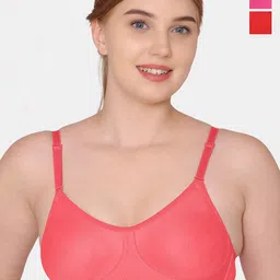 KOMLI Pack Of 3 Full Coverage Non Padded Cotton T-shirt Bras With All Day Comfort-image-31