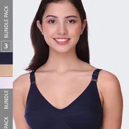 POOJA RAGENEE Pack Of 3 Full Coverage Lightly Padded Bra bq2183d_3p_sk_nblu_wh_28d-image-23