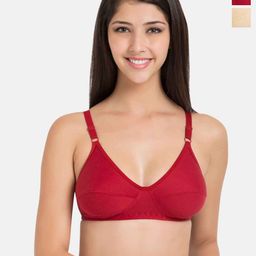 Souminie Pack Of 2 Medium Coverage Non Padded Cotton Minimizer Bras With All Day Comfort-3