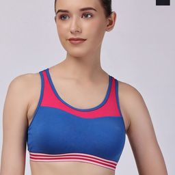 Floret Pack of 2 Colourblocked Full Coverage Seamless Training Sports Bra-image-15