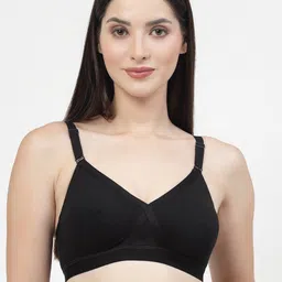 DressBerry Black Full Coverage Non Padded Minimizer Bra With Side Shaper-17