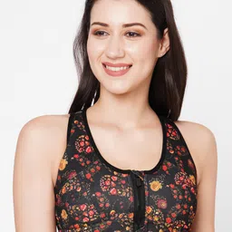Inner Sense Floral Printed Removable Padding Anti Microbial Sports Workout Bra-picture-17