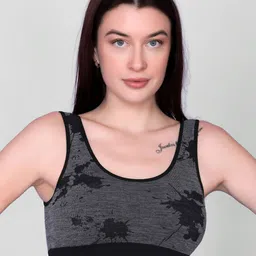 DEALSEVEN FASHION Abstract Printed Full Coverage Workout Bra with All Day Comfort-3