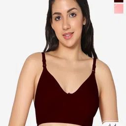 In Care Pack Of 2 Full Coverage All Day Comfort Non Padded Cotton T-shirt Bra-image-16
