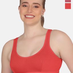 POOJA RAGENEE Plus Size Pack Of 2 Non Padded Cotton T-Shirt Bras With All Day Comfort-image-86