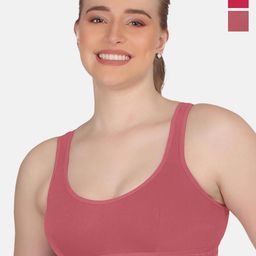 POOJA RAGENEE Plus Size Pack Of 2 Non Padded Cotton T-Shirt Bras With All Day Comfort-image-79