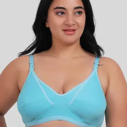 Fabme Pack of 3 Plus Size Full Coverage Maternity Bra image 2