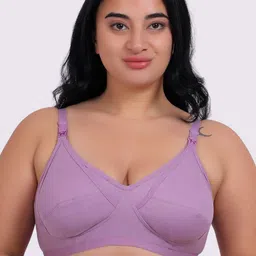 Fabme Pack of 2 Women's Medium Coverage Plus Size Maternity Bra image 2