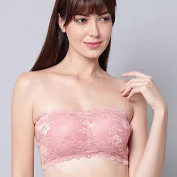 PIBU Pack Of 2 Full Coverage Non Padded Non-Wired Bandeau Bra With 360 Degree Support image 2