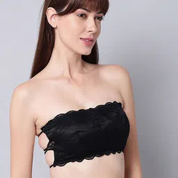PIBU Pack Of 2 Full Coverage Non Padded Non-Wired Bandeau Bra With 360 Degree Support image 5