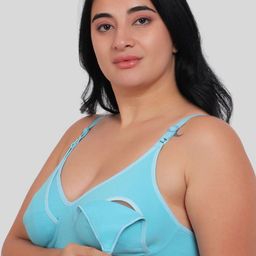 Fabme Pack of 3 Plus Size Full Coverage Maternity Bra image 4