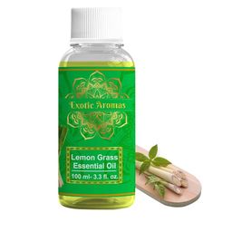 EXOTIC AROMAS Lemon Grass Essential Oil For Aromatherapy Skin & Hair - 100ml-image-91