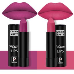 PERPAA Creamy Matte 2-Pcs Long Lasting Bullet Lipstick -Rose Magenta 58 - Pink Fusion 60 image 5