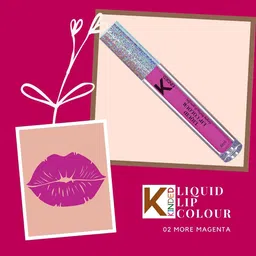 KINDED Set of 2 Vitamin E Matte Liquid Lip Colour 6 ml Each - More Magenta & Brick Red image 5