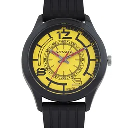 Sonata Men Yellow Dial Watch 77007PP03j-image-8