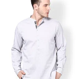 even Men Grey Striped Kurta-picture-23