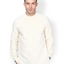 even Men Yellow Striped Kurta-picture-15