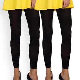 Lebami Set Of Two Black Footless Stockings-image-90