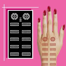 Artistic Mehndi Stencil Sticker Set for Stress-Free, No-Mess Application-image-66
