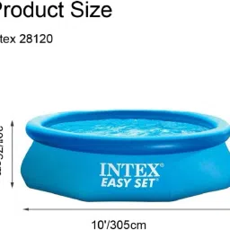 tiny tales Intex Easy Family Pool 10ft x 30in With Free Pump Inflatable Swimming Pool image 3