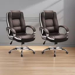 Gloster 3 Years Warranty High Back Ergonomic Back and Arm Rest Leatherette Office Executive Chair-image-8