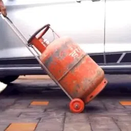 34510 Easy to use Domestic LPG Gas Cylinder Trolley with Wheels Iron Kitchen Trolley-image-56