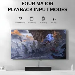 BVEXO Wireless Soundbar with 5.0 Surround Sound-Enjoy and Powerful 1200mah Bar Speaker 20 W Bluetooth Laptop/Desktop Speaker image 2