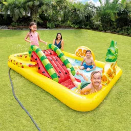 vwretails Fun'N Fruity Outdoor Inflatable Kiddie Pool Water Play Center with Water Slide Inflatable Swimming Pool, Pool Accessory, Infatable Ball image 2