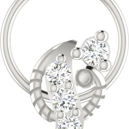 avsar Sindhu 18kt Diamond White Gold Nose Wire-image-96