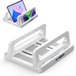 Ofifo Desk Organizer Stand For Laptop Tablet Phone Desk Stand Adjustable Anti Slip Base ABS White Laptop Stand-image-11