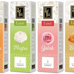 Bamboo Less Luxe Series Incense Sticks (Approx 70Agarbatti Sticks Per Pack) Chandan, Gulab, Loban, Mogra-image-30
