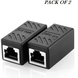 99Gems (PACK OF 2) DURABLE & STRONG SHIELDED 8P8C RJ45 COUPLER, ETHERNET CABLE ADSL EXTENSION JOINTER ADAPTER CONNECTOR, INLINE LAN FEMALE TO FEMALE EXTENDER PLUG COMPATIBLE WITH CAT7 CAT6 CAT5E CABLE Lan Adapter-41