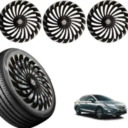 wolkomhome Car accessories Wheel cap, Hub Cap Turbain Black Silver 13 Inch Wheel Cover For Maruti WagonR-picture-31