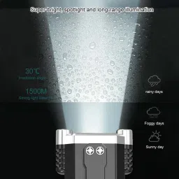 rectitude Multifunctional LED Safety Lamp Breaking Hammer Emergency Hiking with Side Light Torch image 2