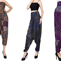 fusfus Printed Rayon, Cotton Women Harem Pants-picture-45