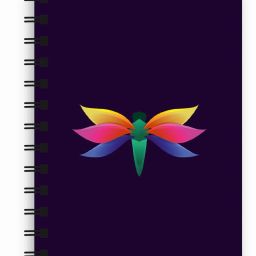 Butterfly Printed Spiral Wire Bound Notebook A5 Notebook Unruled 160 Pages-image-65