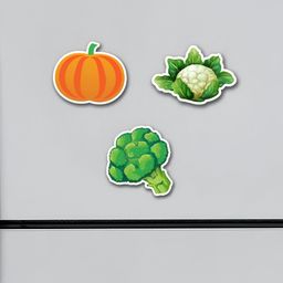 ARTBUG Green & White 3 Pieces Printed Decorative Magnets-image-82